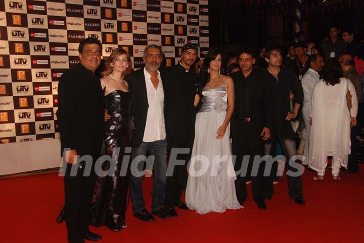Prakash Jha, Arjun Rampal, Katrina Kaif and Manoj Bajpai at ''Raajneeti'' premiere at IMAX