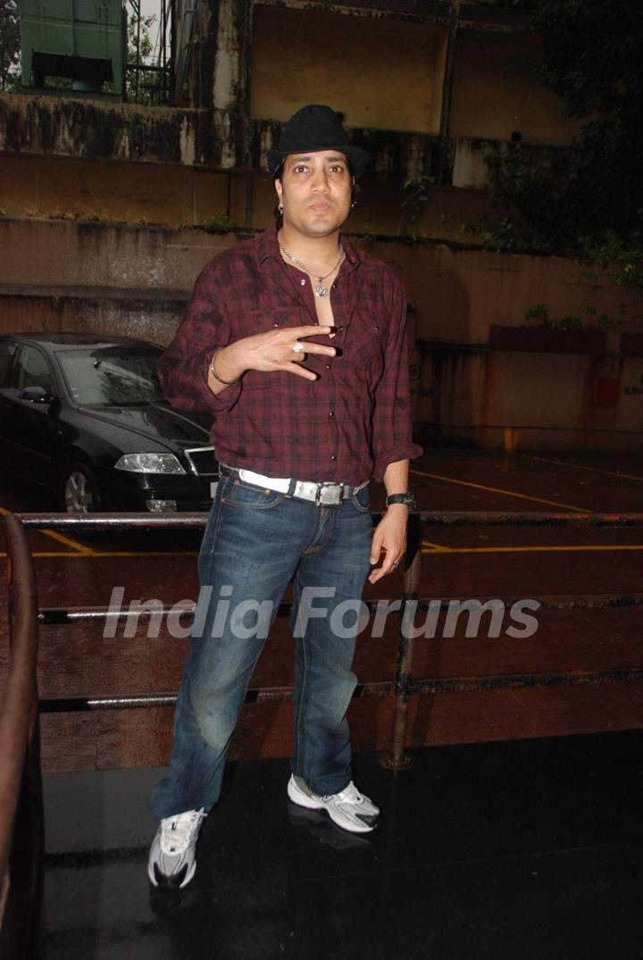 Bollywood Singer Mika Singh during the song recording of Punjabi Film &quot;Will You Marry Me&quot; in Mumbai
