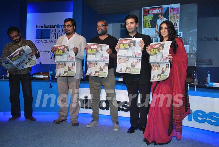 Vidya Balan and Karan Johar at HT Cafe relaunch bash at ITC Grant Central