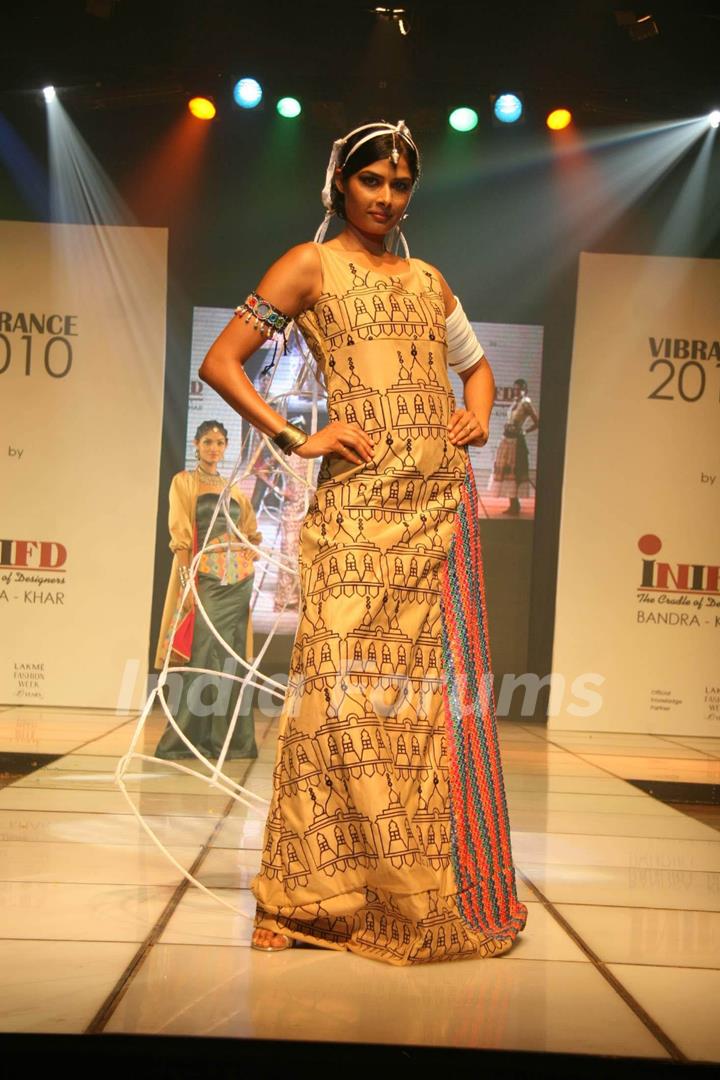 Top model on the ramp for Vibrance Fashion show at St Andrews