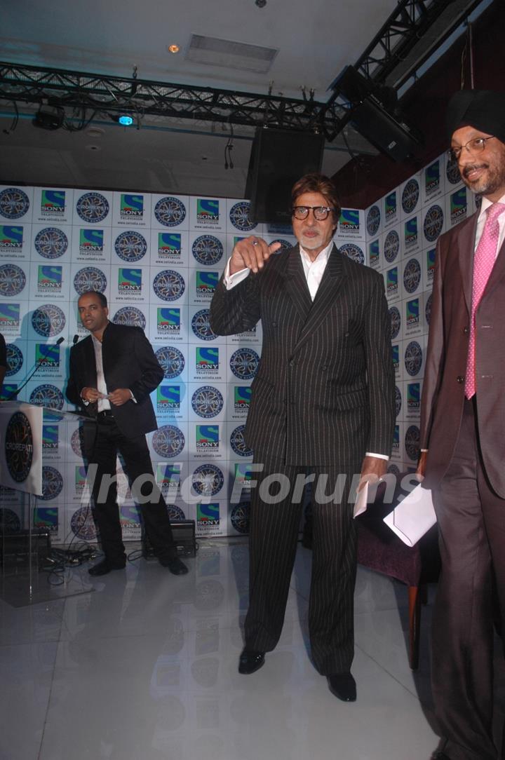 Amitabh Bachchan  at KBC back with sony press meet at enigma