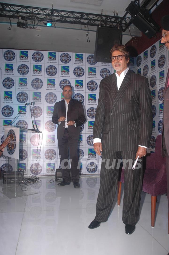 Amitabh Bachchan  at KBC back with sony press meet at enigma