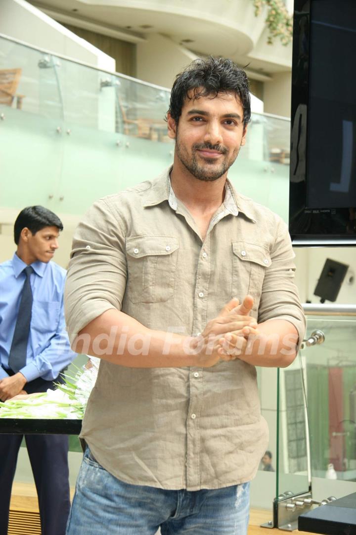 John Abraham at Blush clinic event