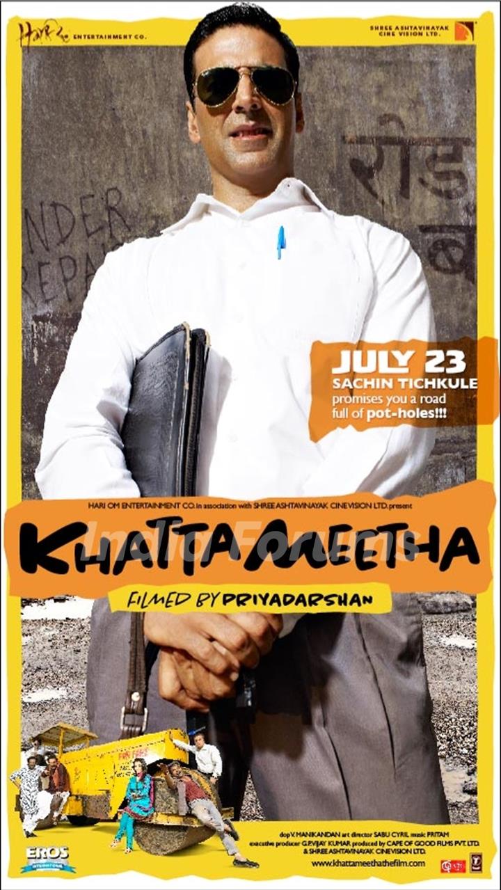 Khatta Meetha(2010) movie poster with Akshay Kumar