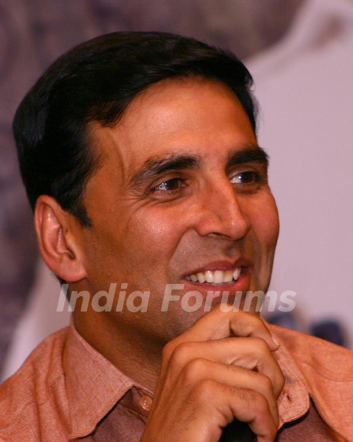 Akshay Kumar at a press meet to promote his film