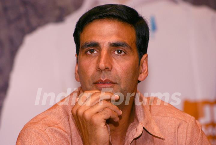 Bollywood actor Akshay Kumar at a press meet to promote his film