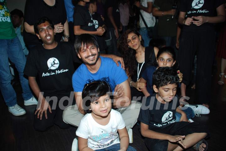 Vivek Oberoi poses for the photographers during a meet with Autistic Children