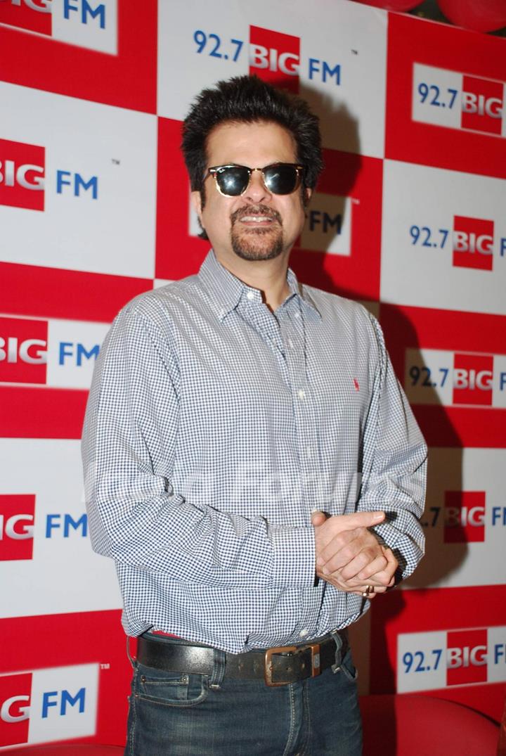 Anil Kapoor addresses media during his visit at 927 Big FM for promotion of the upcoming film