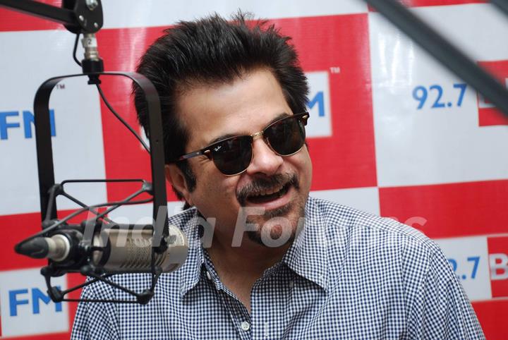 Bollywood Actor Anil Kapoor addresses media during his visit at 927 Big FM for promotion of the upcoming film