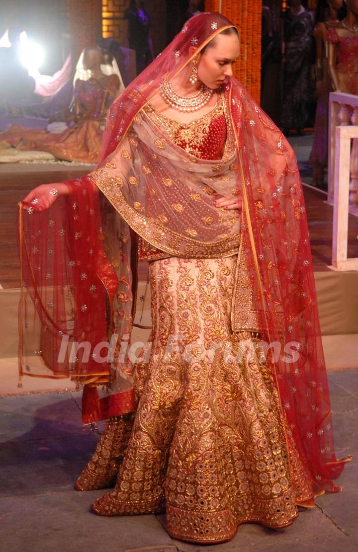 A Model at the designer Tarun Tahiliani''s Bridal Exposition in New Delhi on Saturday 24 July 2010