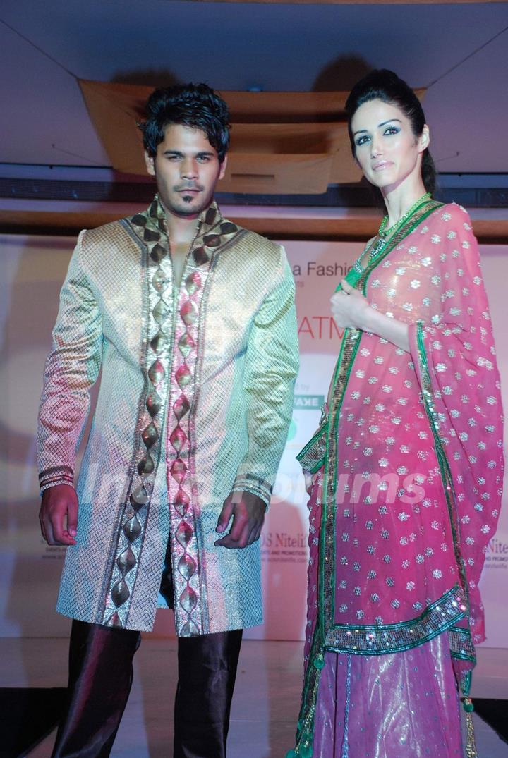 Models at Glam fashion show by Faiz Fatma at Grand Imperial Banquet