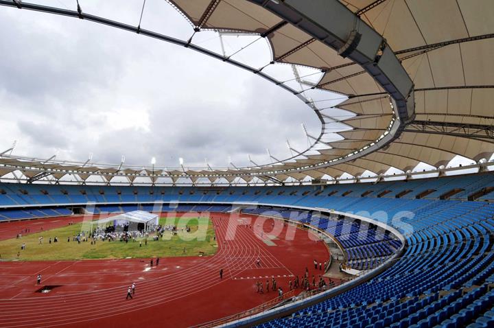 Inauguration of remodeled and reconstructed Jawaharlal Nehru Stadium, in New Delhi