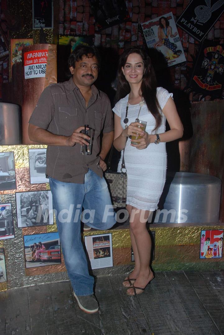 Ram Gopal Verma and Rukhsar at 100 Lounge opening