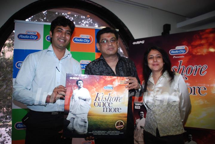 Amit Kumar at the launch of Kishore Once More album launch at Saregama HMV office