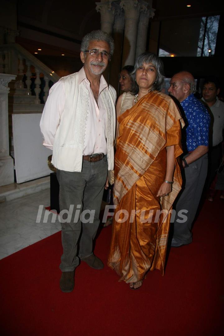 Ratna Pathak Shah and Naseeruddin Shah at Complicate''s A Disappearing Number play at NCPA