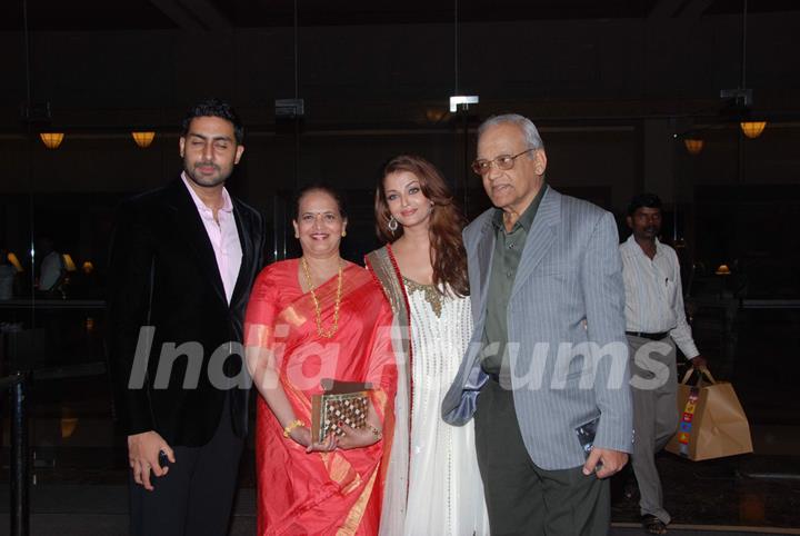 Abhishek and Aishwarya Rai Bachchan at Robot music launch at JW Marriott