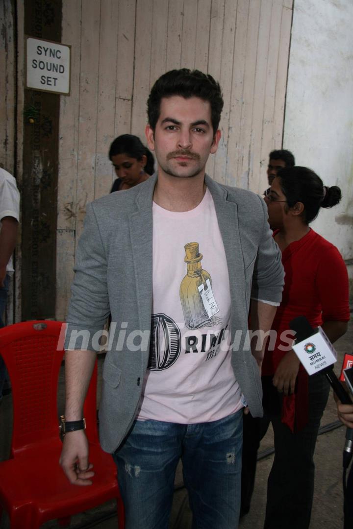 Neil Nitin Mukesh on the sets of Chote Ustad at Mehboob Studio