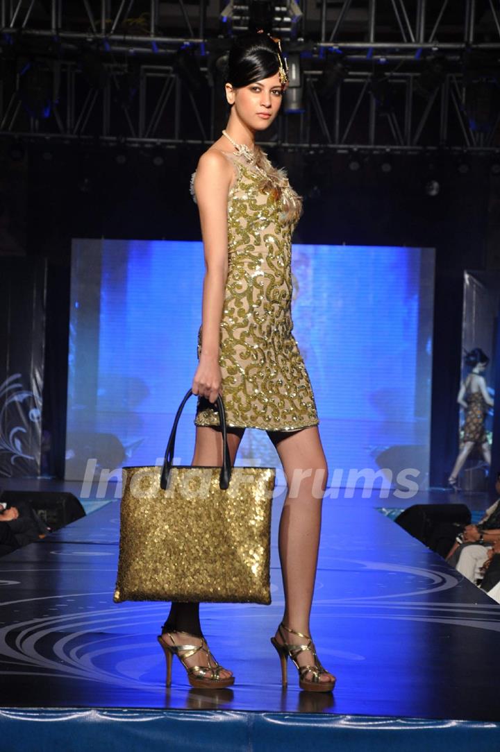 Model walks the ramp for Azeem Khan show presented by Standard Chartered at Grand Hyatt