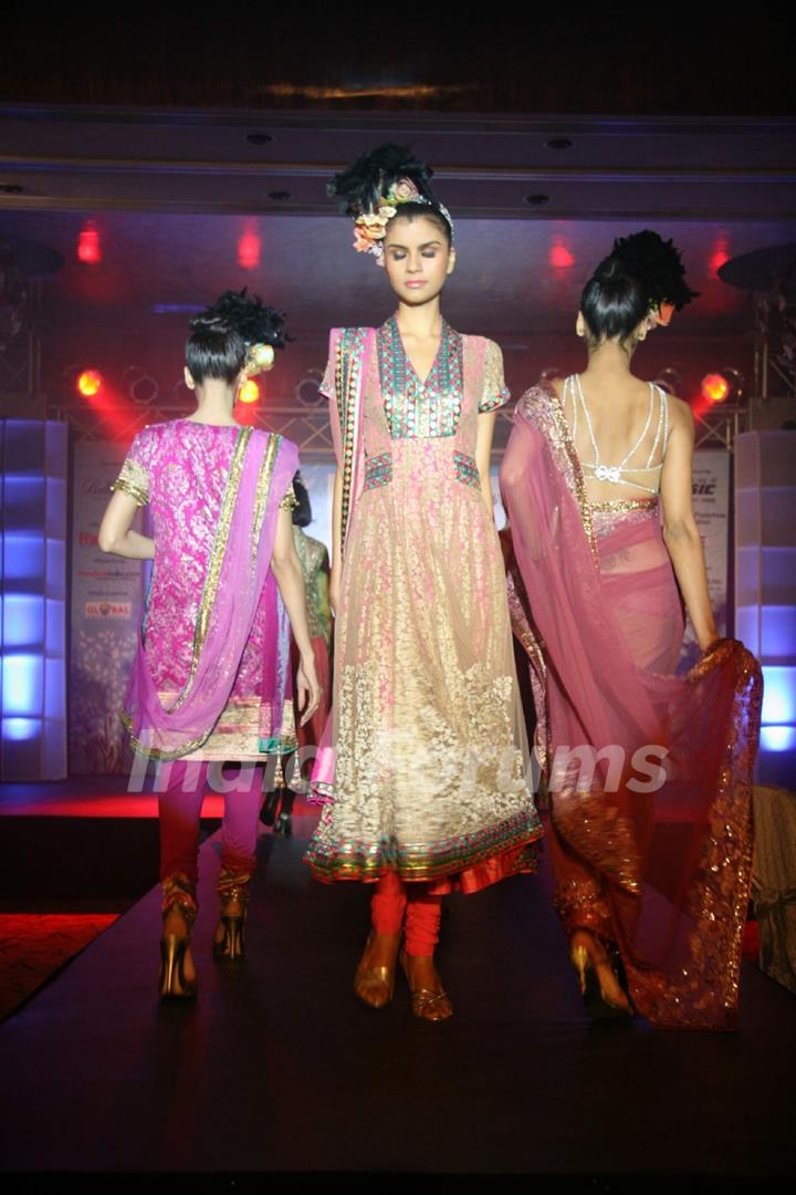 Models on the ramp of Neeta Lulla show at Small Business awards at Novotel