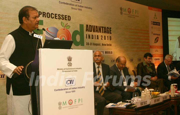 Minister of Food Processing Industries subodh Kant Sahai at ''''2 nd Processed Food-Advantage India''10 ''Positioning India as a Food Factory of the World'', in New Delhi on Monday