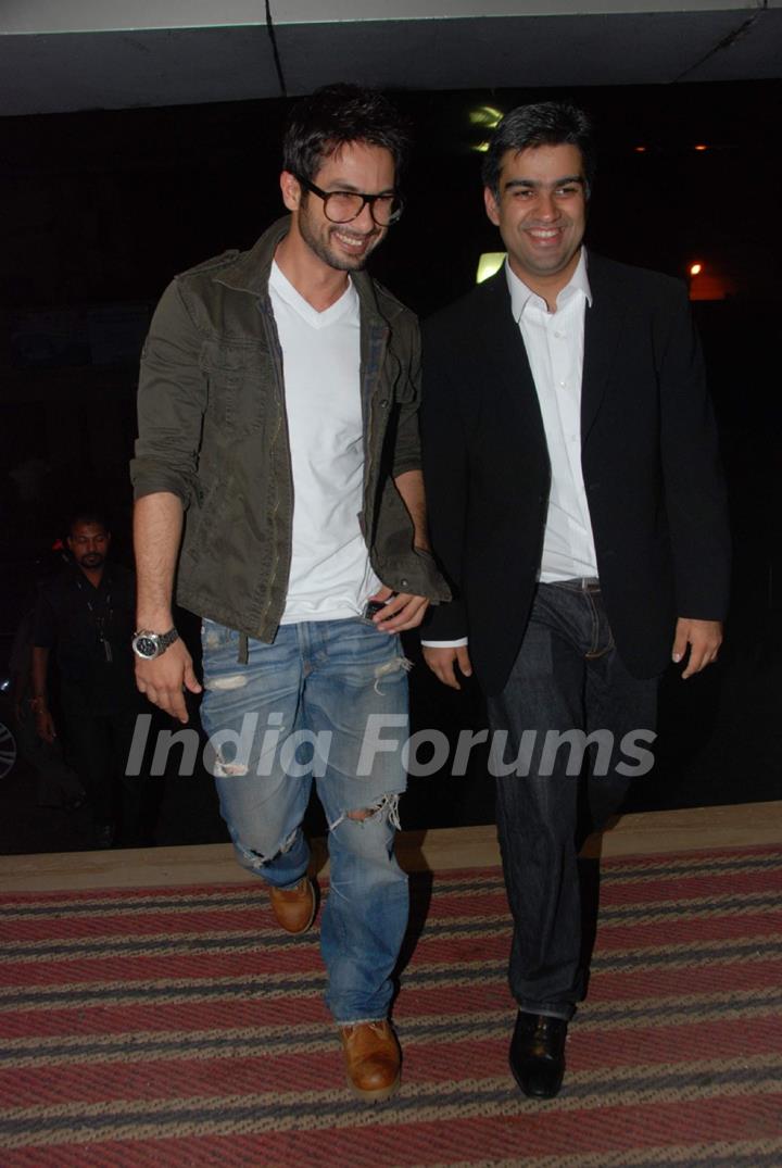 Shahid Kapoor at &quot;we are Family&quot; screening at Cinemax