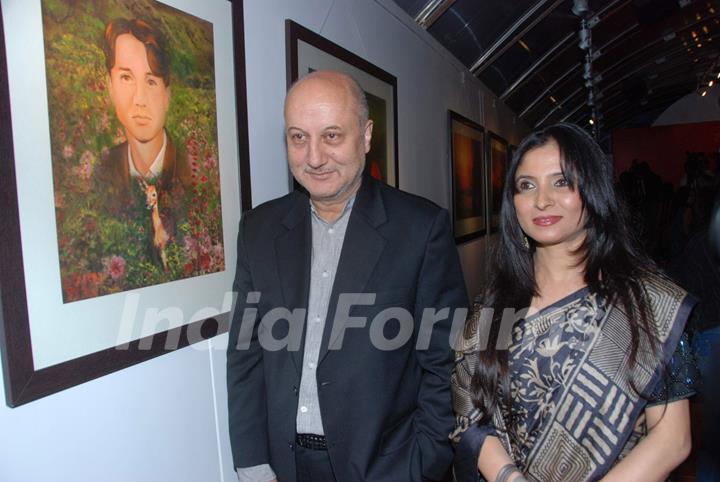 Anupam Kher at Anupam Kher's Art Exhibition at Bandra