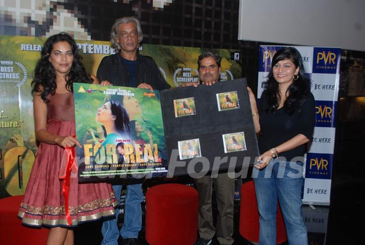 Sarita Chaudhary, Sudhir Mishra, Vishal Bharadwaj and Sona Jain at the music launch of For Real film at PVR, Juhu