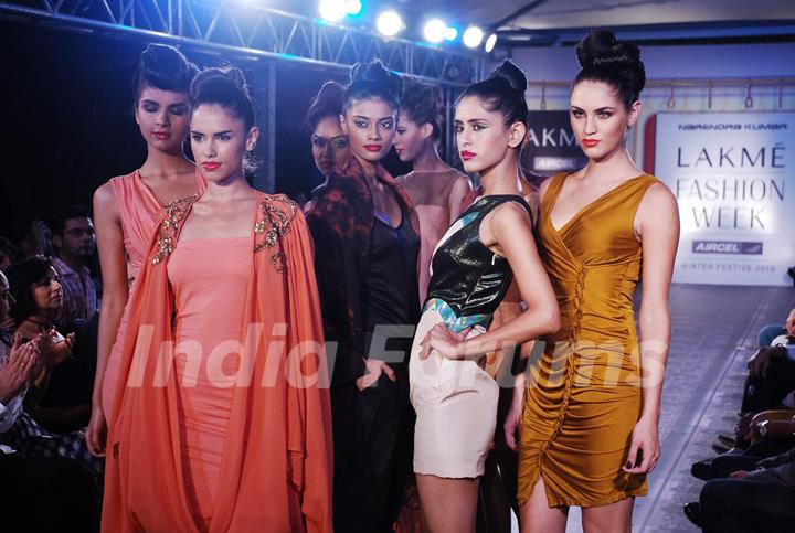 Glam models and celebs at Lakme Winter opening night at Tote