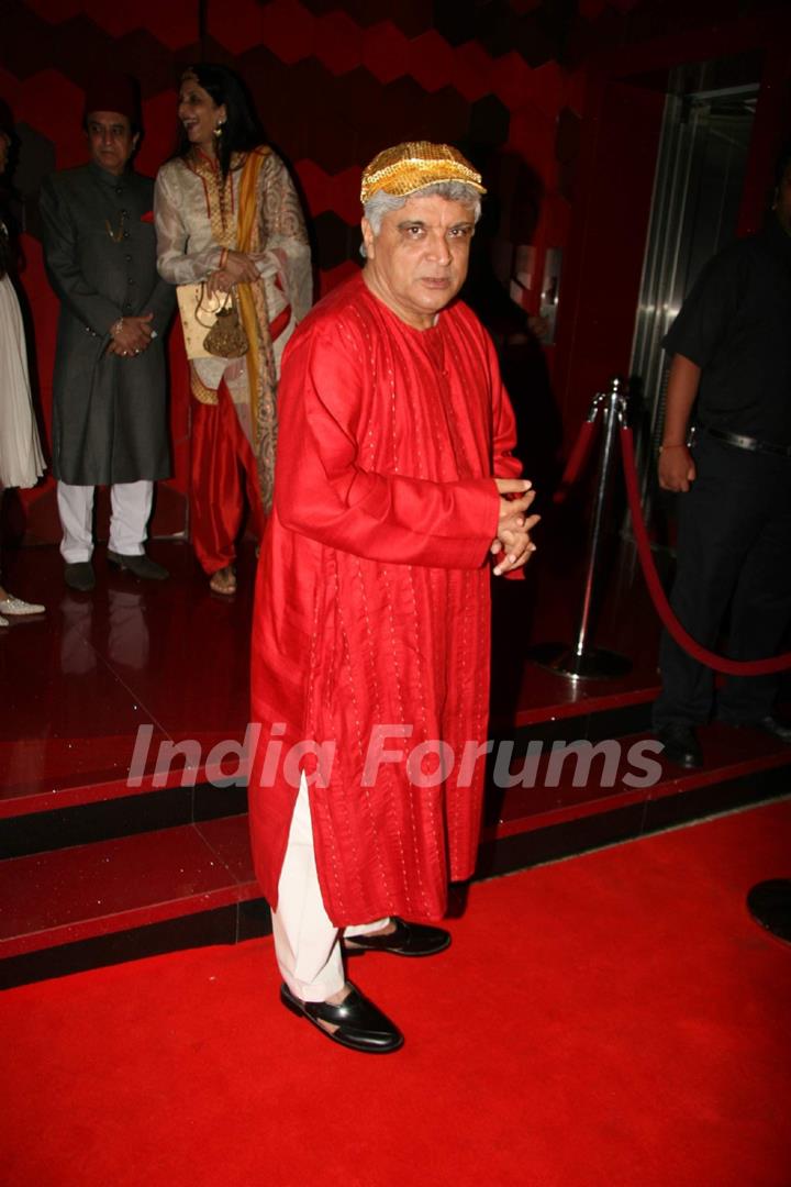 Javed Akhtar at Shabana Azmi birthday bash at Juhu