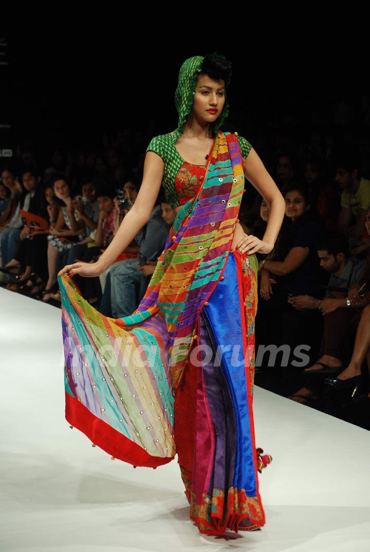 Purvi Doshi's creation at the Lakme Fashion Week