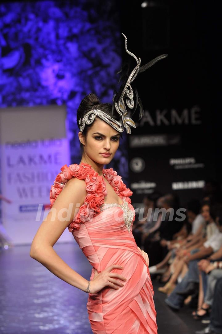 Model walks the ramp at Neeta Lulla show for Lakme Fashion Week