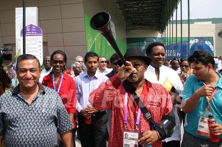 Heads of Missions of the participating nations visiting the Games Village in New Delhi on Saturday