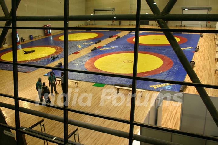 A training and  centre at the Commonwealth Games Village in New Delhi on Saturday