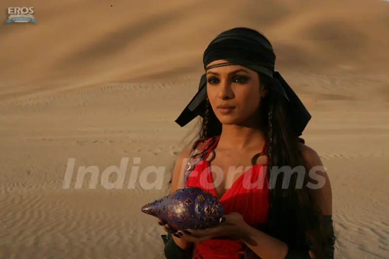 Priyanka Chopra with a magic shell