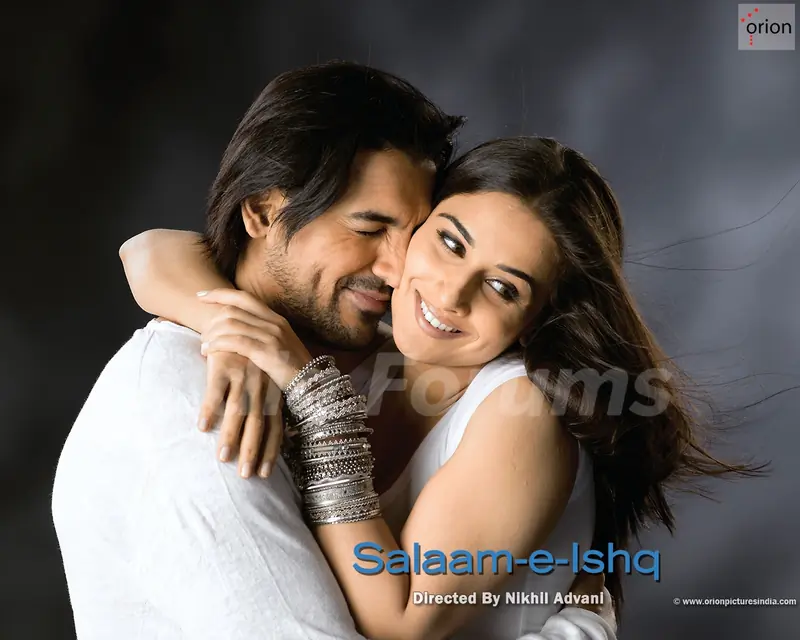 Romantic scene of John and Vidya