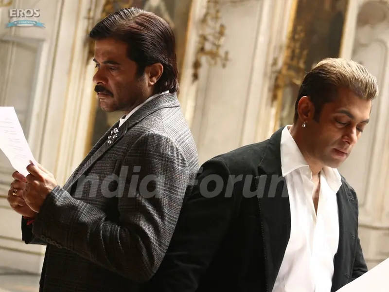 Anil and Salman reading a script