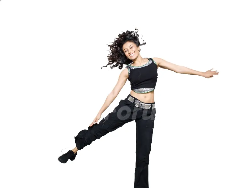 Gayatri looking happy in Lets Dance