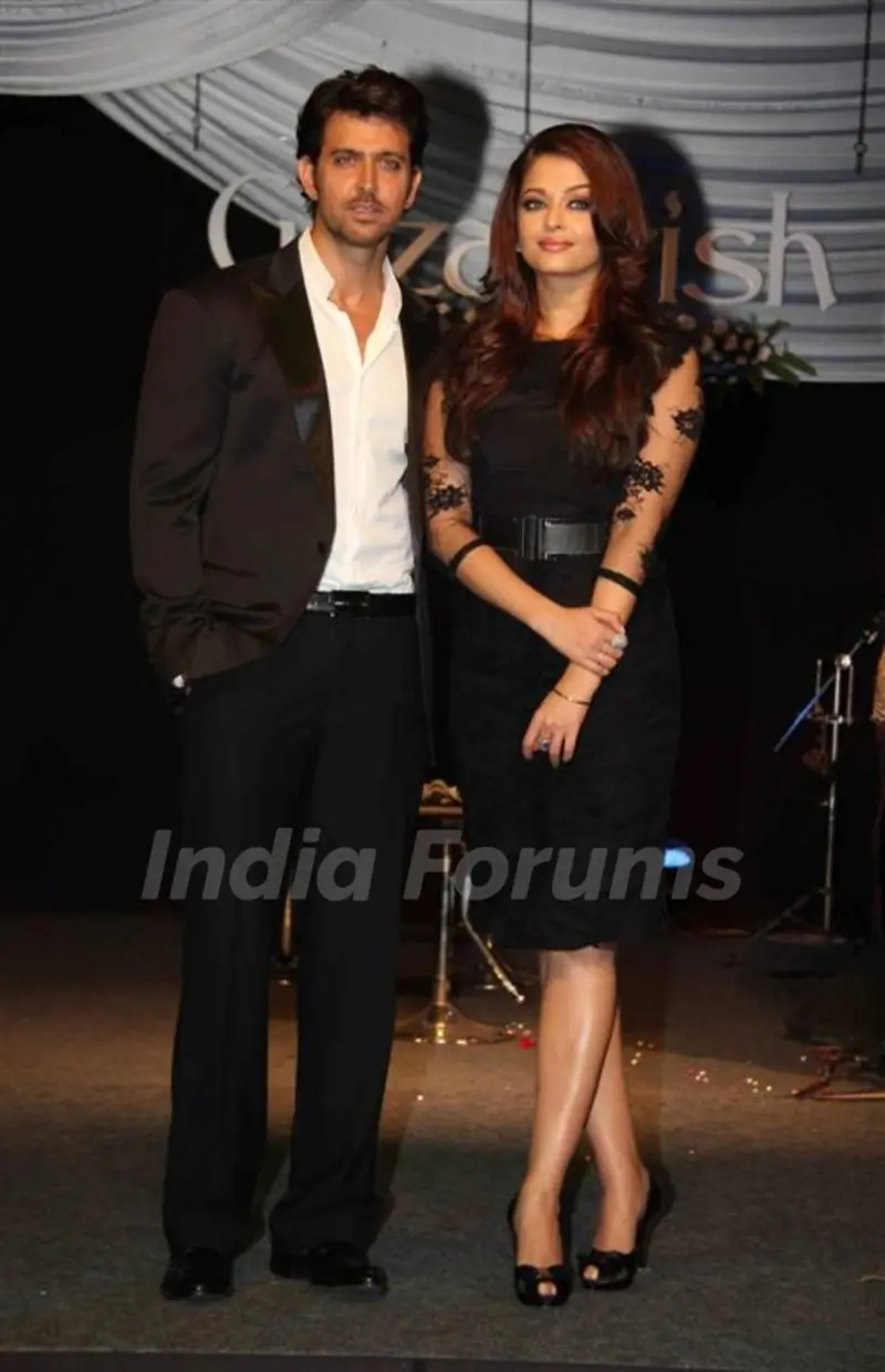 Hrithik Roshan and Aishwarya Rai at Music release of 'Guzaarish' at Yash Raj Studio, Mumbai