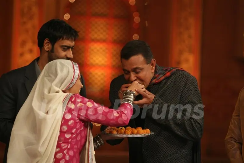Ajay Devgan and Mithun on the sets of Colors Diwali show