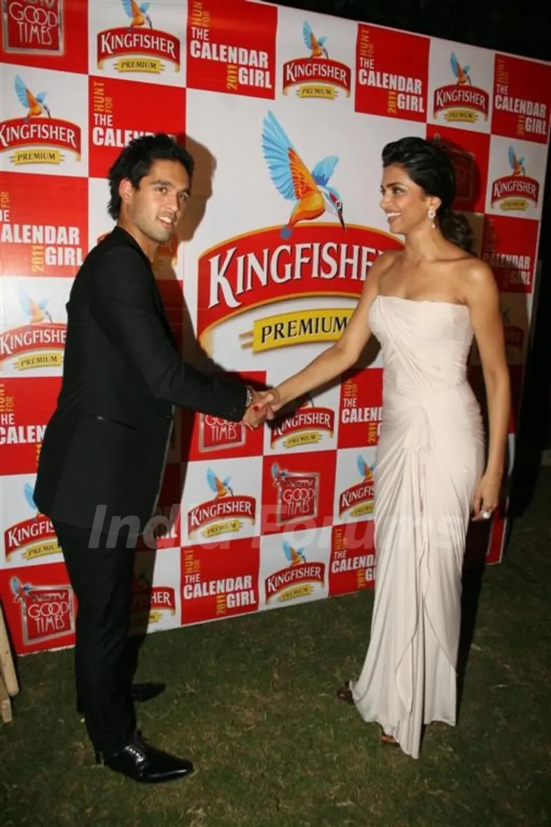Deepika Padukone and Siddharth Mallya grace the Kingfisher Calender event at the Tulip Star, Mumbai