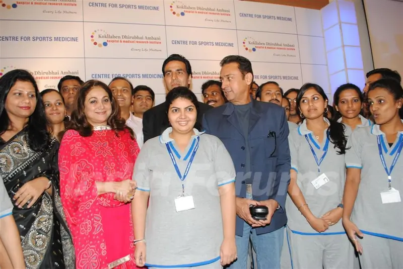 Anil Ambani, Tina Ambani and Akshay Kumar at Dhirubai Ambani Hospital to Launch Centre for Sport Medicine at Ambani Hospital