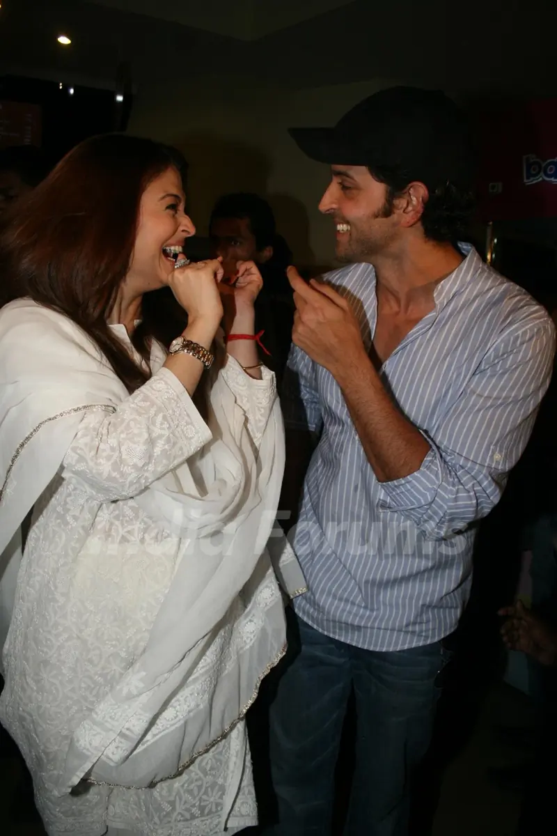Hrithik Roshan and Aishwarya Rai at special show of Guzaarish for special kids and paraplegic patients at PVR Cinemas in Juhu, Mumbai