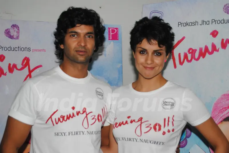 Gul Panag and Purab Kohli at the promotion of there movie turning 30 event