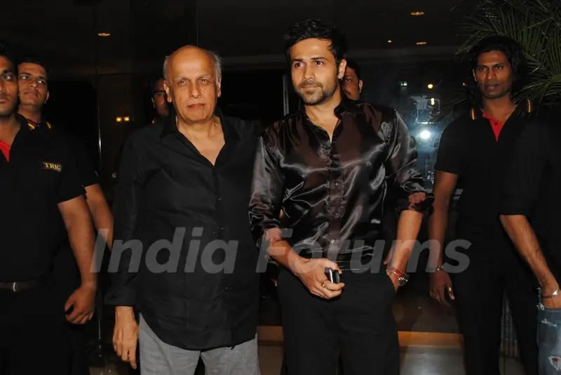 Emraan Hashmi and Mahesh Bhatt at Once Upon a Time film success bash at JW Marriott in Juhu, Mumbai