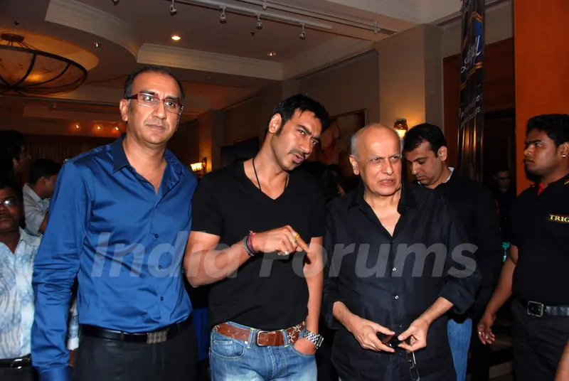Ajay Devgan and Mahesh Bhatt at Once Upon a Time film success bash at JW Marriott in Juhu, Mumbai