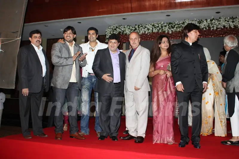 Mahesh Bhatt, Anupam Kher, Gulshan Grover and Arya Babbar at the launch of the film 'Kuch Log' based on 26/11 attacks