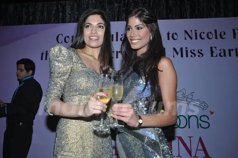 Celebs grace Miss Earth 2010 Nicole Faria's welcome bash at the Atria Mall