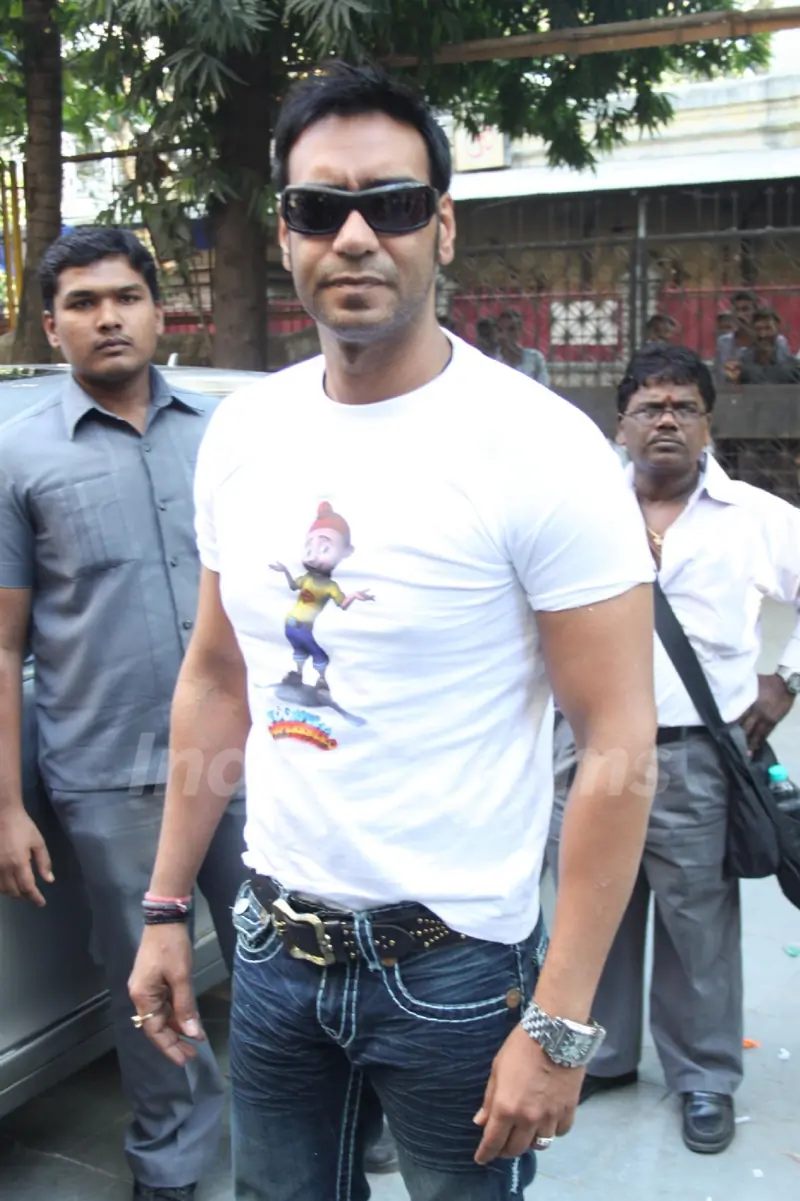 Ajay Devgan at 'Toonpur Ka Superhero' promotional events