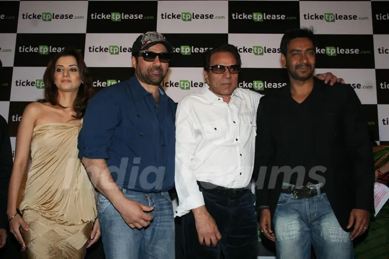 Sunny, Kulraj and Dharmendra launched Ajay Devgan's new online venture ticketplease.com at JW Marrio