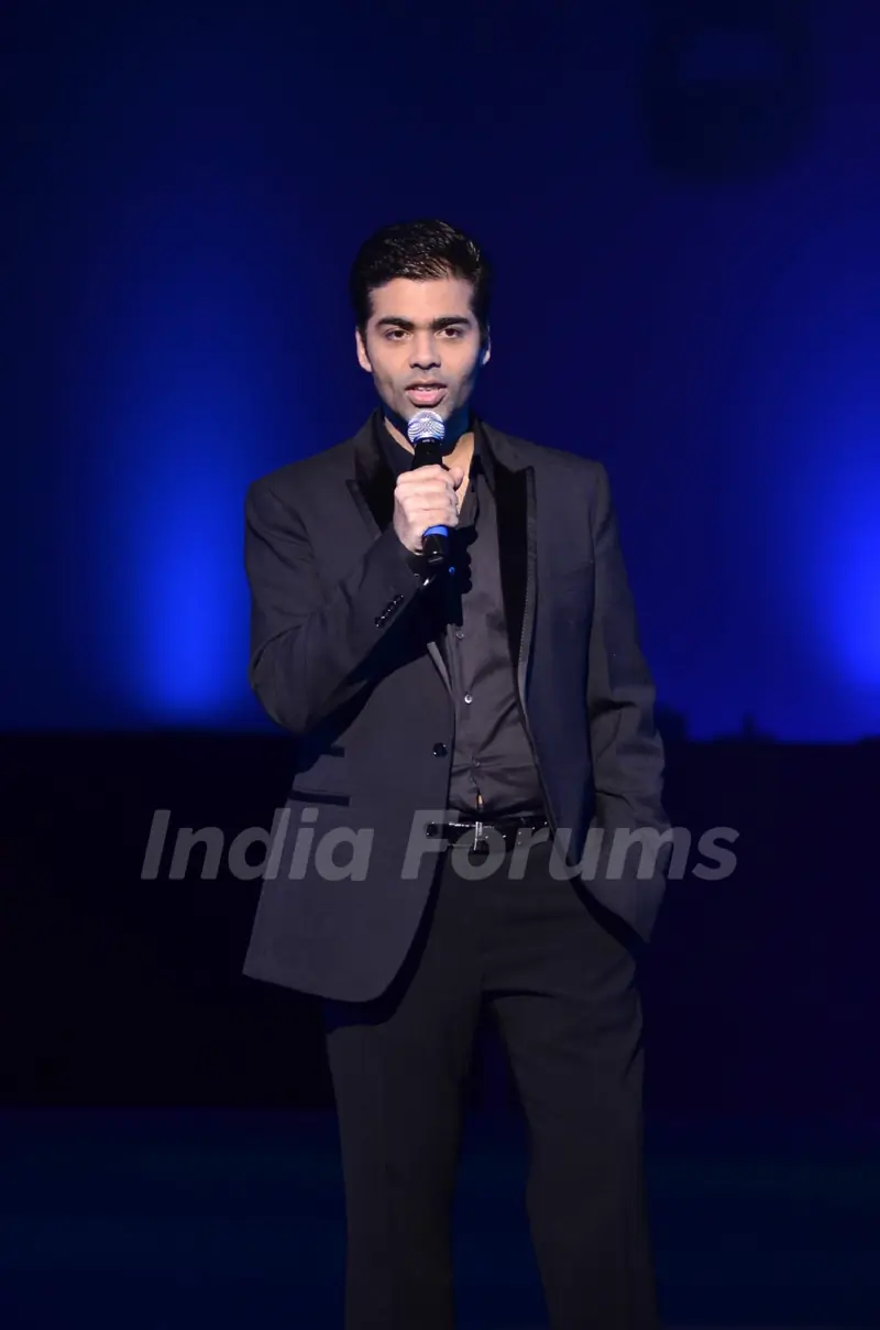 Karan Johar for Manish Malhotra show for Chivas Studio at Mahalaxmi Race Course. .